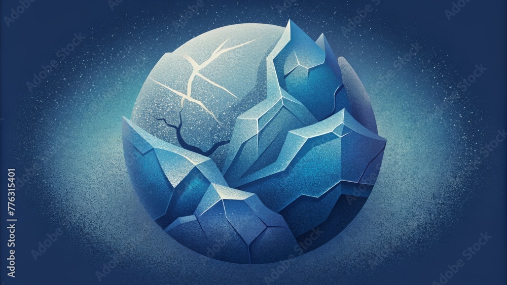 Poster Each fracture is a snapshot in time frozen in its elegant form a testament to the forces of nature at work.