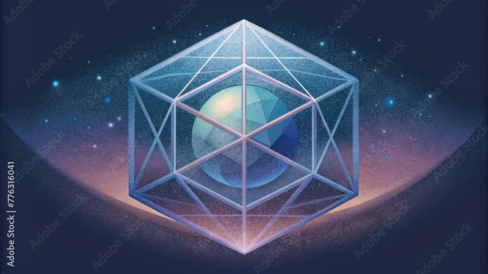 Poster through the intricate lattice of crystal clarity one can glimpse the endless possibilities of imagin