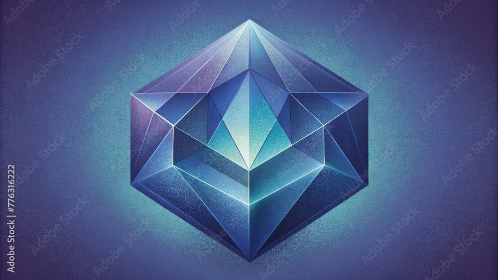 Leinwandbilder a symphony of geometric shapes reflecting endlessly in the sharp edges of crystal clarity.