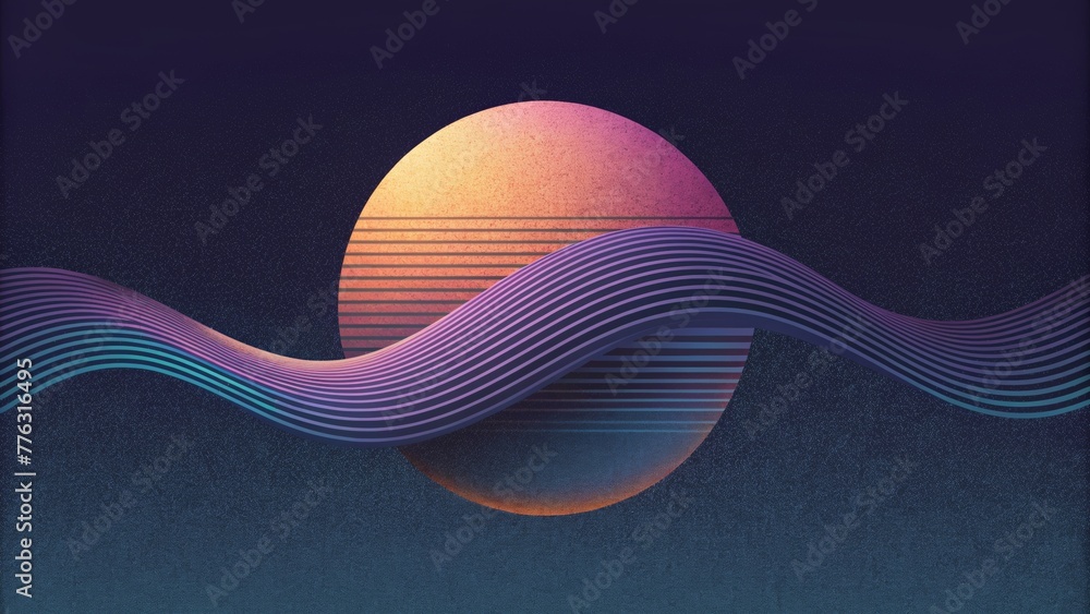 Poster A subtle and smoothly flowing composition of horizontal lines that seem to effortlessly connect and intertwine.