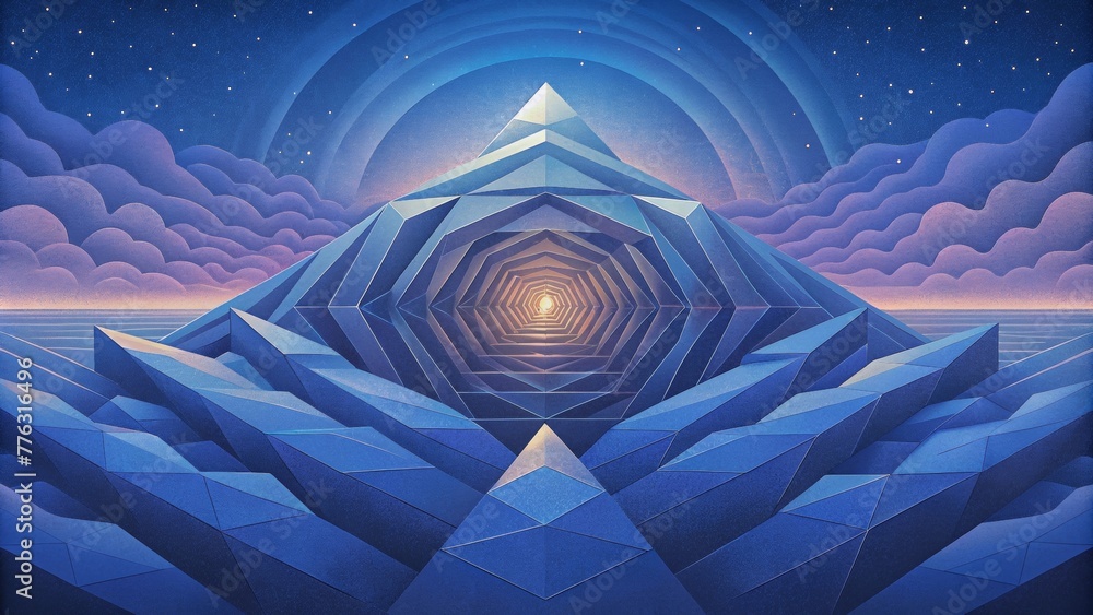 Aufkleber a mesmerizing mirage of geometric shapes creating a neverending sea of illusions.