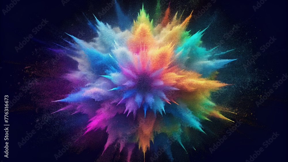 Poster A burst of chromatic chaos as if color itself has exploded into a glorious frenzy of shades and tones.