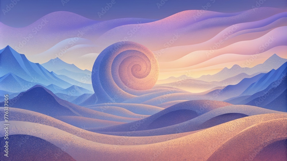 Leinwandbilder soft gradients and gradients give these swirls a serene and tranquil feel almost like a digital abst