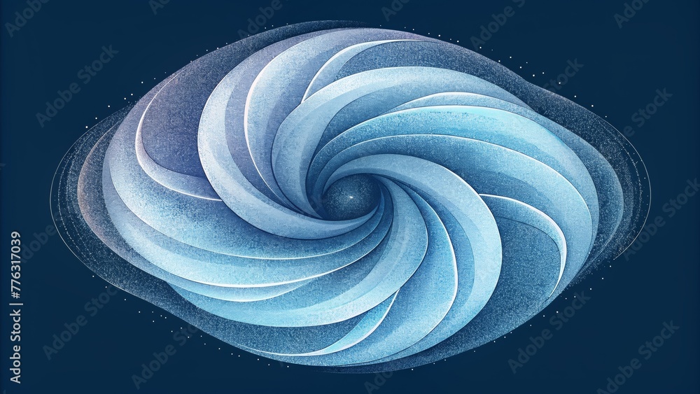 Aufkleber Delicate wispy lines intertwine in a fluid motion forming an elegant matrix of  swirls.