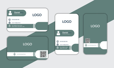Set of modern business card print templates. Vector illustration.