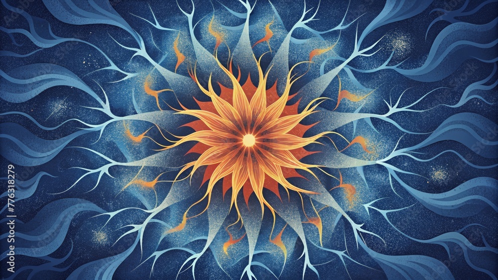 Leinwandbilder an explosion of energy and creativity captured in a chaotic and intricate web of brush strokes.
