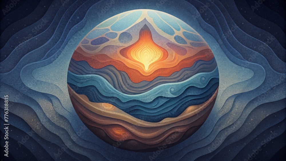 Poster the rich and fluid layers of marbled majesty seem to reveal a hidden world within its depths offerin