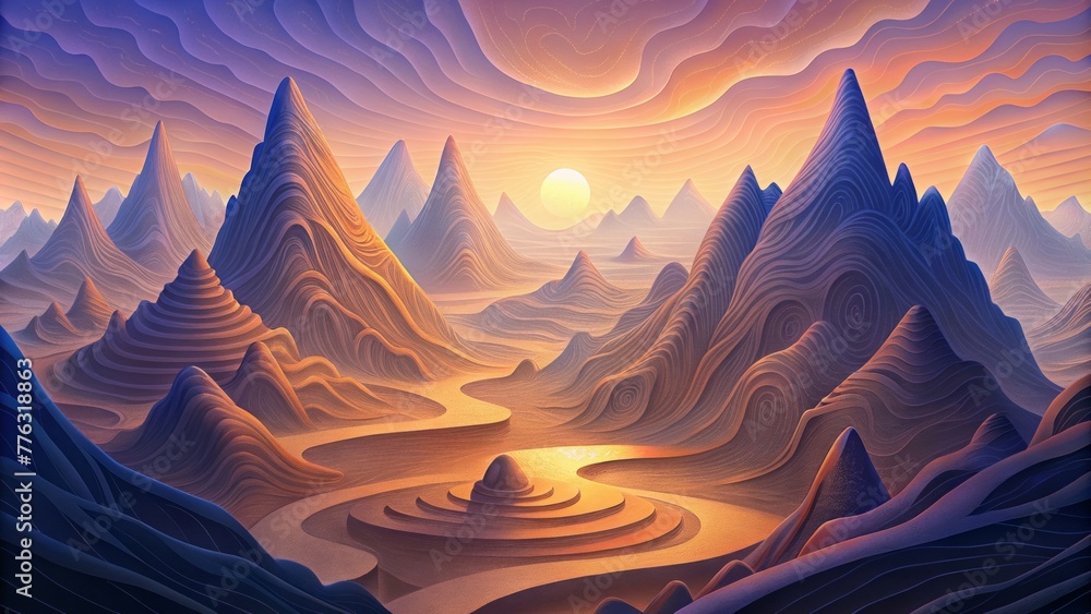 Poster the delicately sculpted peaks and valleys of digital dunes seem to shift and change as one gazes upo
