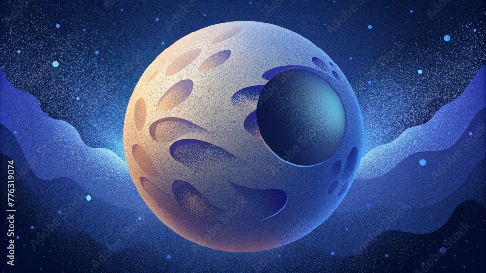 Aufkleber A world of contrasts and contradictions where sharp edges deep craters and soft curves come together in harmony under the watchful gaze of the