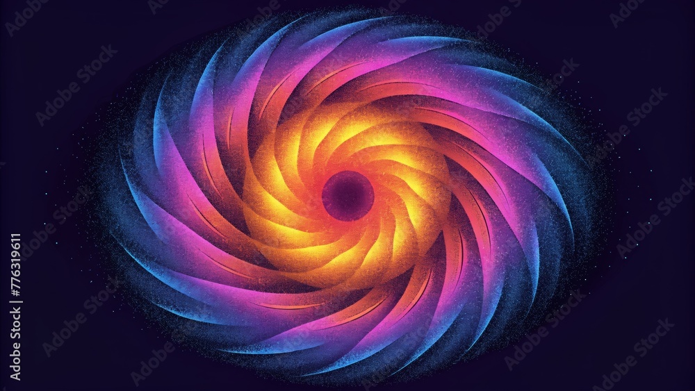 Poster Bold bursts of color merge together in  Vortex creating a powerful spiral of energy and movement.