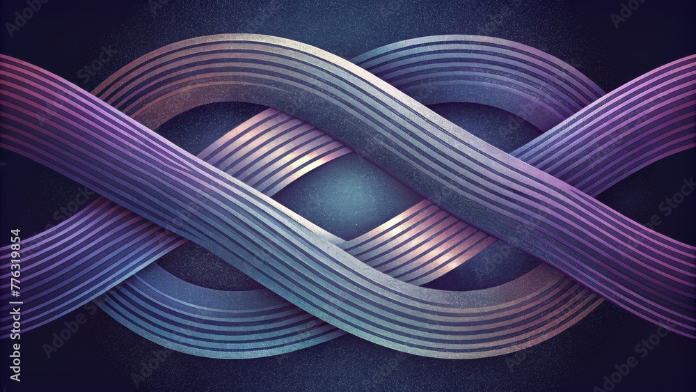 Poster A collection of curved and straight lines intersecting and overlapping creating a mesmerizing ripple effect.