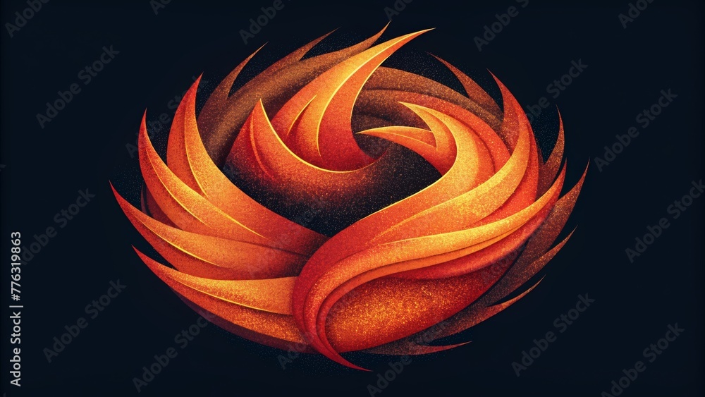 Poster A fusion of fiery swirls and sharp edges representing the contrast between the passionate heat and the sharp pain of being burned.