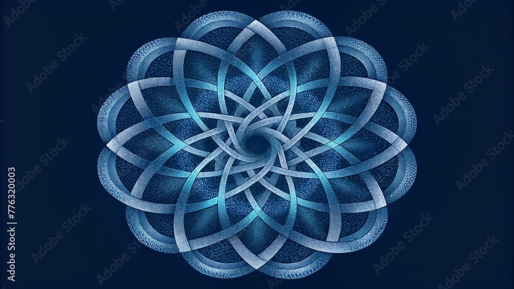 Poster A delicate lattice pattern of twisted and woven lines resembles the intricate designs found in lacework.