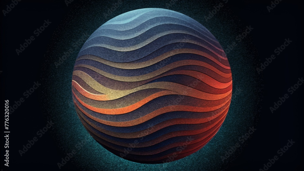 Poster A wavelike design with alternating bands of polarized dark and light creating a sense of undulation and texture.