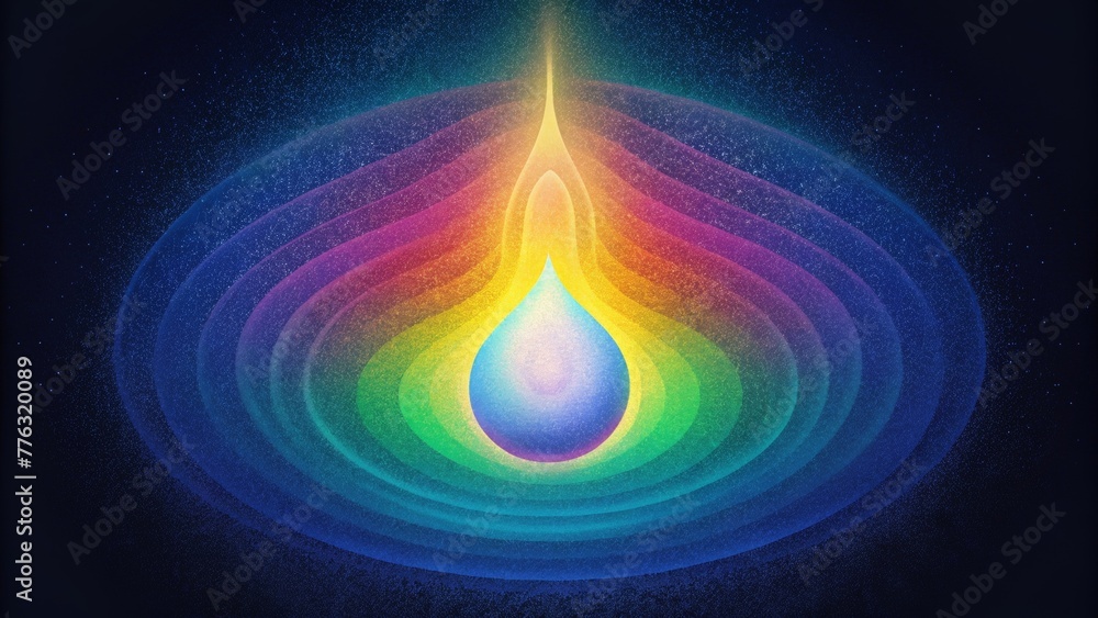 Fototapete a fluid everchanging spectrum of light emanating from a central core of luminescence.