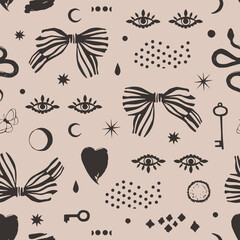 Vector hand drawn doodles seamless pattern. - 776320019