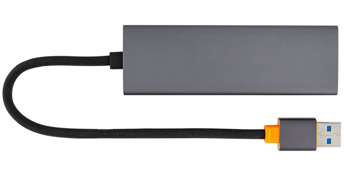 USB hub, USB hub, on white background in insulation