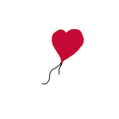 banksy painting red heart balloon PNG