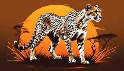 A-Swift-Cheetah-Dynamic-Energetic-African-Sava-