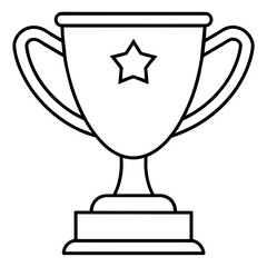 gold cup isolated on white