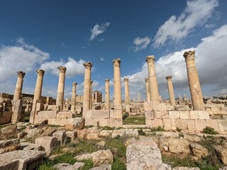 Jerash,Jordan,ancient Roman structures in Jerash city,Gerasa, Jordan, hippodrom,...