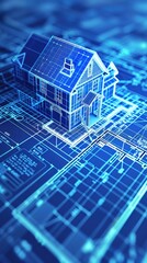 "Blueprint Dream: A Luminous 3D Home Design Concept"