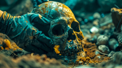 Archaeological discovery of ancient skull