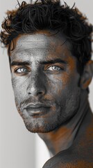 "Abstract Portrait with Artistic Body Paint"