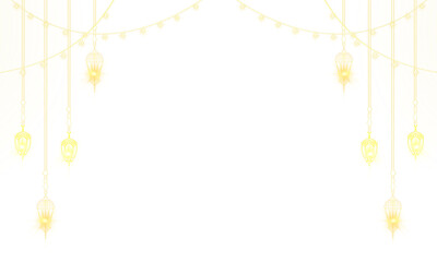 Golden Arabic hanging lantern Ramadan karem Islamic Decoration celebrate