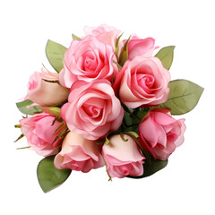 Rose flowers bouquet isolated on transparent background