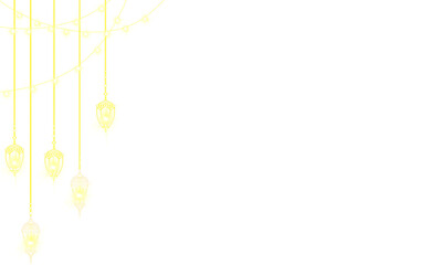 Golden Arabic hanging lantern Ramadan karem Islamic Decoration celebrate