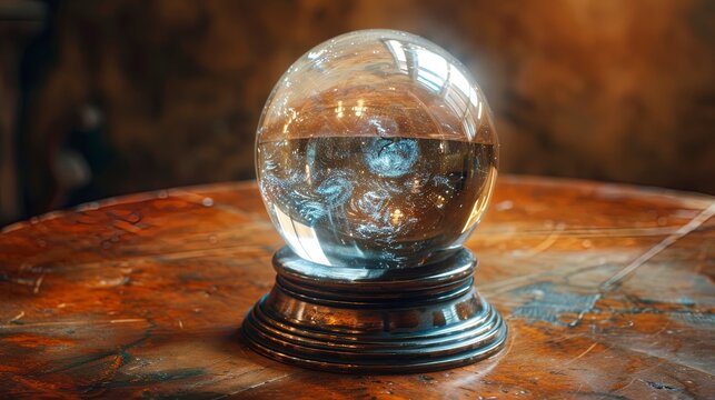 Antique magic crystal ball.