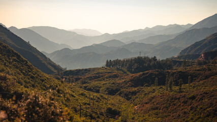 sunset in the mountains