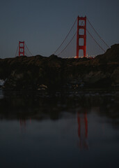 Golden Gate Bridge reflection