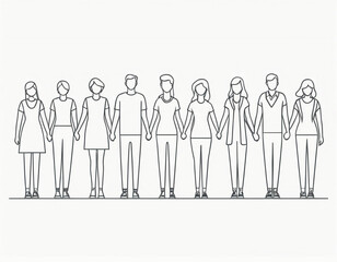 group of people holding hands