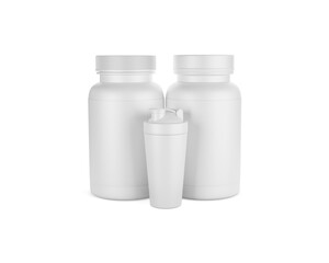 Shaker and protein bottle