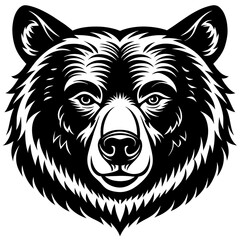 bear head silhouette vector illustration svg file
