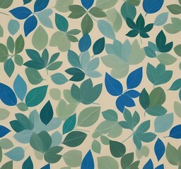 Blue Canopy: A Pattern of Overlapping Leaves