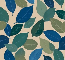 Fototapeta premium Blue Canopy: A Pattern of Overlapping Leaves