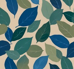 Blue Canopy: A Pattern of Overlapping Leaves