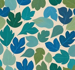 Blue Canopy: A Pattern of Overlapping Leaves