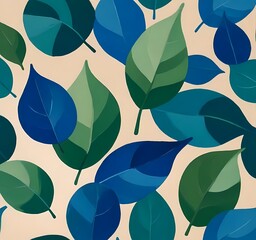 Blue Canopy: A Pattern of Overlapping Leaves
