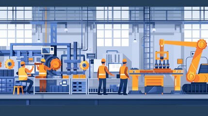 Workers in a warehouse