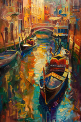 Serene Sailboats Dancing in a Venetian Canal - 776371890