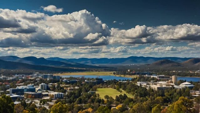magnificent city Canberra panorama
