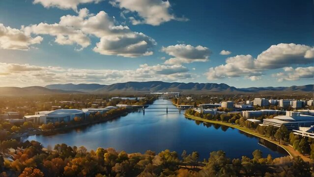 magnificent city Canberra panorama