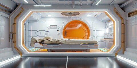 ward in the hospital of the future Generative AI - obrazy, fototapety, plakaty