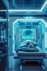 ward in the hospital of the future Generative AI - obrazy, fototapety, plakaty