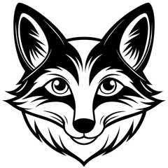 fox head  silhouette vector illustration svg file
