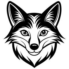 fox head  silhouette vector illustration svg file
